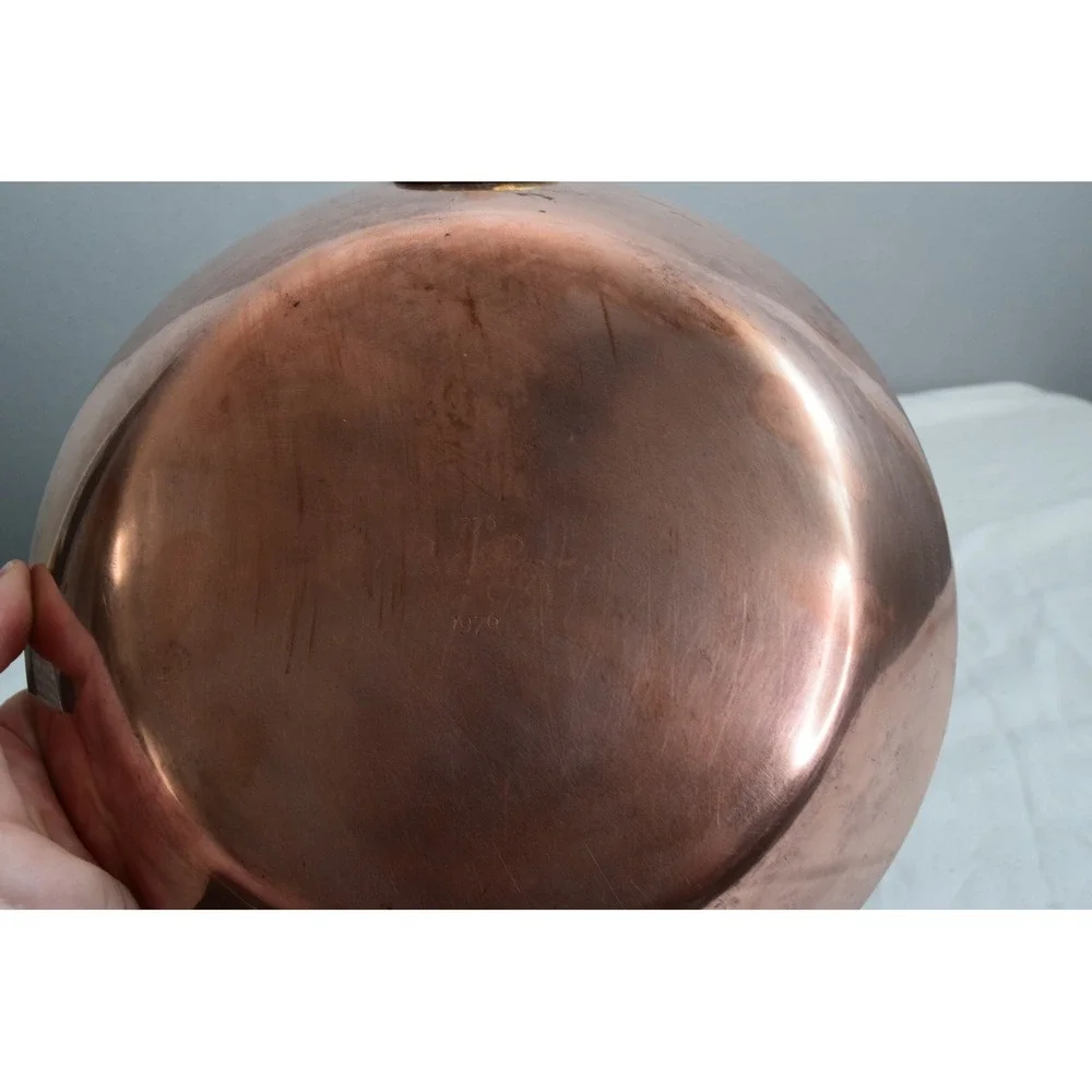 Paul Revere Copper Skillet 10in Bicentennial 1776-1976 Brass Handle